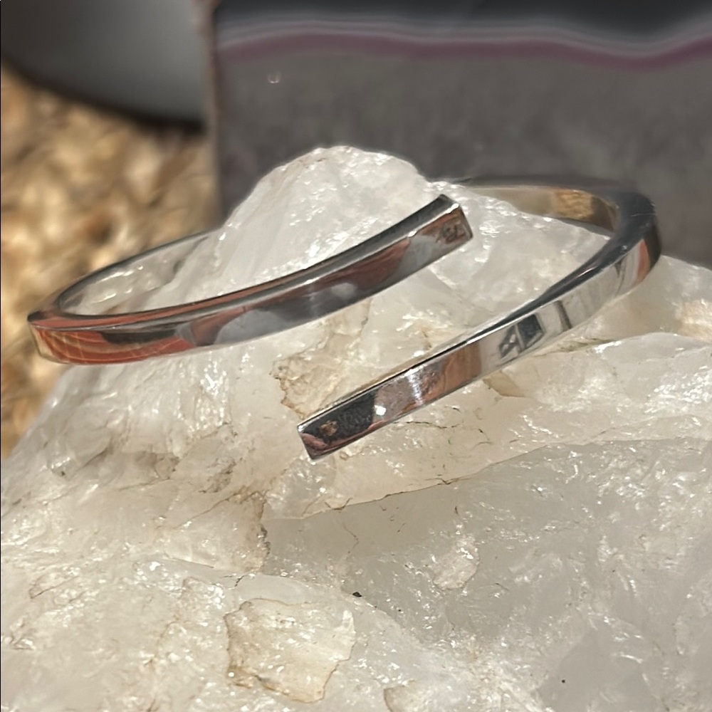 Sterling Silver Modern Bypass Bracelet, NWT